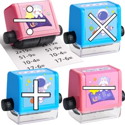 BLOOOK Roller Digitaler Lehrstempel ,1 100 Mathe Lernen Rollstempel, Addition