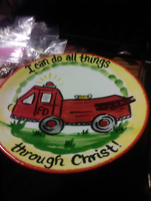SMALL PLATE I CAN DO ALL THINGS THROUGH CHRIST BY YOUNGS INC NEW NO BOX