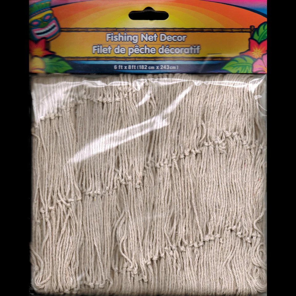 RED DE PECES Natural Luau Playa Piscina Pirata Fiesta Tiki Bar Decoración-6x8 pies Foto 3 de 4