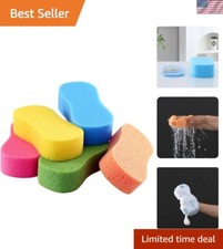 5-Pack Extra Thick Multi-Purpose Car Wash Sponges - Colorful Cleaning Solution