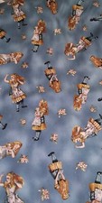 HTF Disney Alice In Wonderland Cotton Fabric BTY 36"x44/45" wide