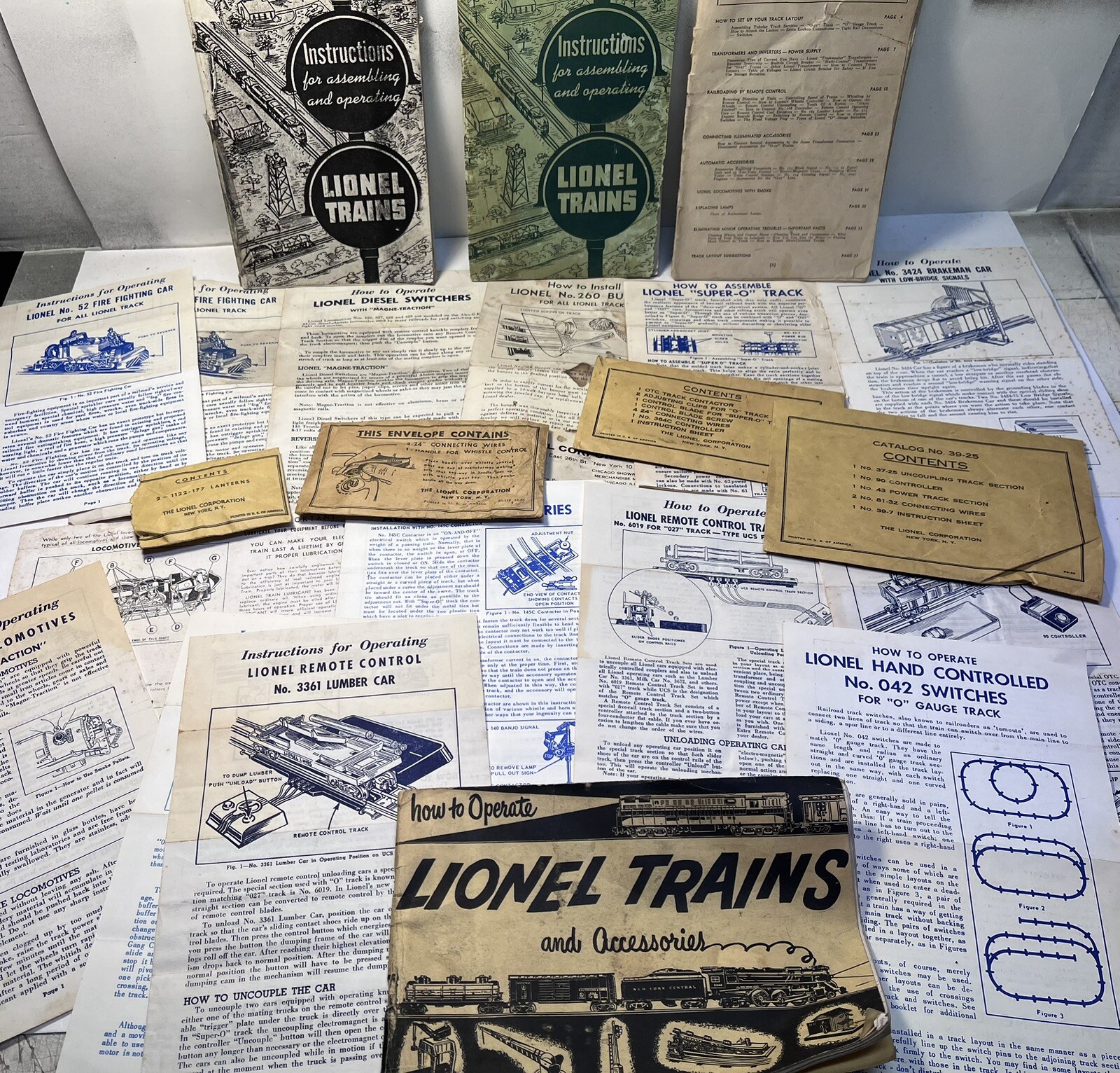 LIONEL Instruction Sheets, Operating Manuals And Parts Envelopes eBay