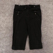 Gitano Pants Womens 10 Stretch Capri Black Mid Rise Casual Ladies