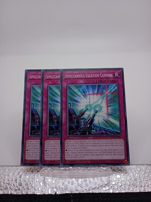 3x Simultaneous Equation Cannons 1st Edition Common LEDE-EN080 Yu-Gi-Oh!