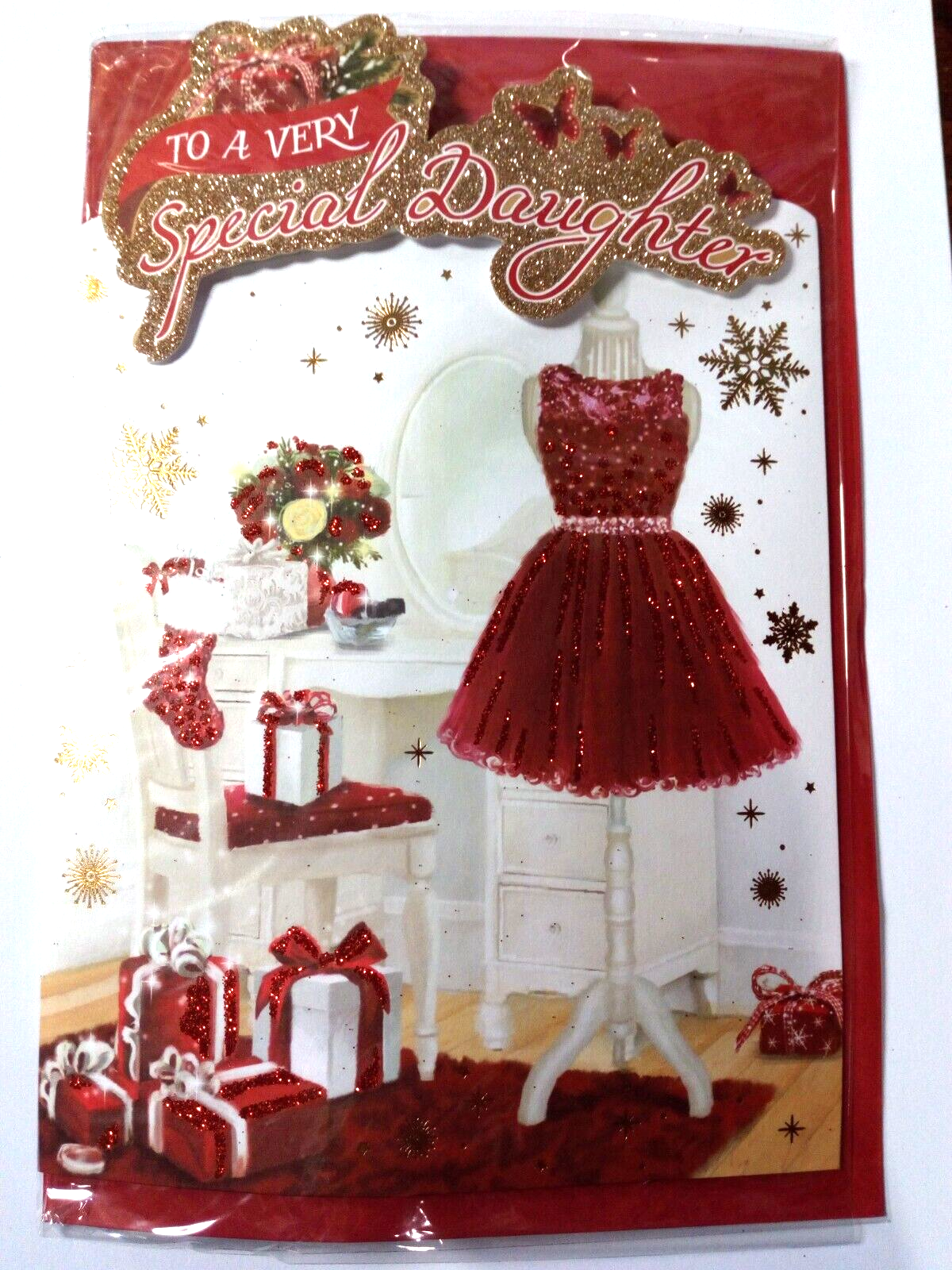 To A Very Special Daughter Christmas Greetings Card 6x9 (X73)