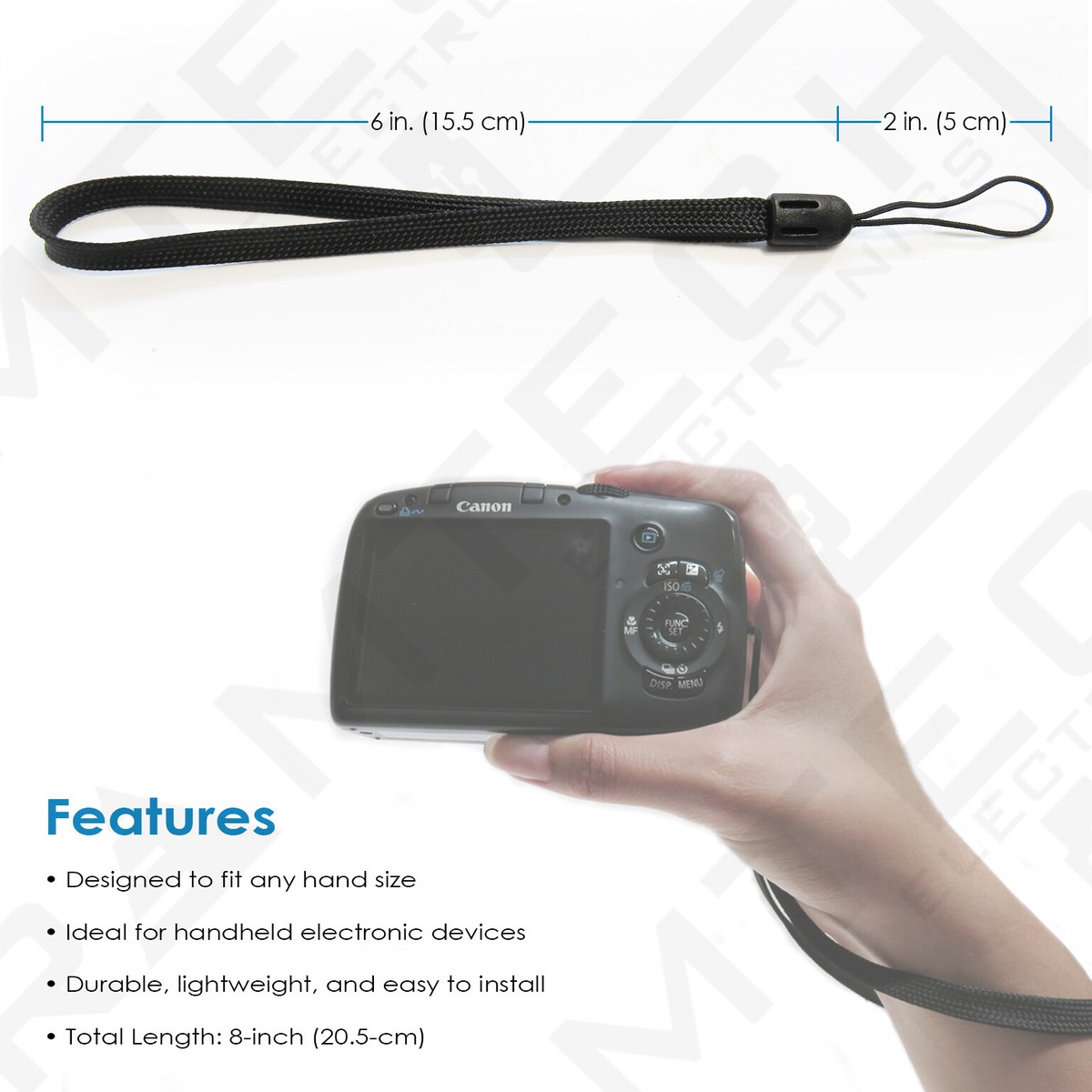 Universal Hand/Wrist Strap for Kodak PlaySport Zx3 Zx5 Zx1 Zi8 HD