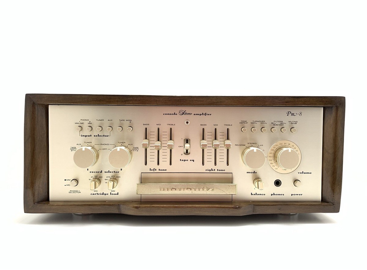 MARANTZ PM 8 Console Stereo Amplifier Vintage Wood BOX Refurbished