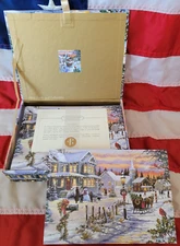 NEW Christmas Holiday Cards 20 & 21 Env Box Village Sleigh Ride Peter Pauper P