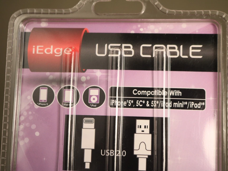 Cable USB Cable Cargador 3 pies Para iPhone 5, 5C y 5S*/iPod mini**/iPad®* Nuevo en Caja Foto 4 de 4