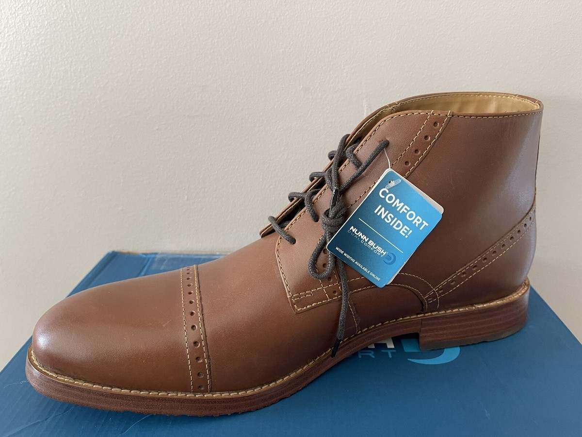 Nunn Bush Middleton Leather Cap Toe Chukka Boots 8 Preppy Workcore Cognac Brown Amazon.com | Nunn Bush Men main image 3