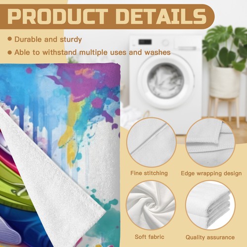 Inside Out Beach Towel 30"x60" Quick Drying Microfiber Gift for Girls Boys - Bild 4 von 7