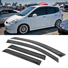 Fit For 07-08 Honda Fit Hatchback Window Visor Guard Shade Smoke Acrylic 4PCS