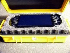 New Yellow Pelican 1060 waterproof hard case fits Sony PS Vita PSV +storage bay