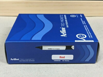 3 x Artline Trio Magnetic Whiteboard Markers Red 2.0mm Xylene Free