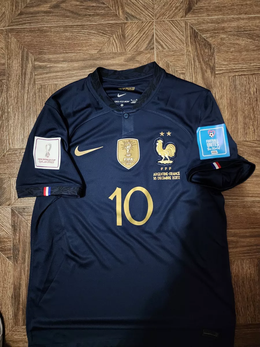 NIKE FRANCE QATAR WC22 FINAL MBAPPE 2XL DN0690-410 ORIGINAL SOCCER JERSEY  SHIRT