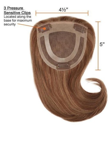 Louis Ferre 3001 Topper-Hairpiece$SALE DarkRust+RemyHumanHair5"X4.5"X9"L - Picture 4 of 9