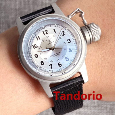 Tandorio 36mm Sapphire Glass NH35A PT5000 Auto 200m Diving Sandblast Mens Watch