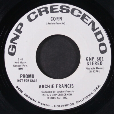 ARCHIE FRANCIS: the drunks are getting drunker out tonight / corn GNP CRESCENDO