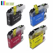 4 Printer Ink Cartridge fits LC203 LC201 MFC-J460dw MFC-J480dw J485dw
