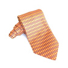 Holly Green Vintage Textured Orange  Blue Designer Men  s Wide Neck Tie