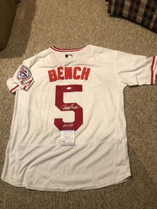 johnny bench signed jersey