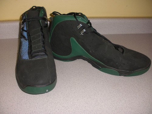 317176-003 LINEA uomo scarpe Jordan in pelle scamosciata verde nero taglia  18 | eBay