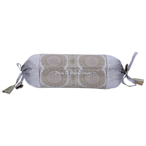Bolster Cover Ethnic Traditional Art Yoga Under Knee Pillow Cover Case 18 x 8 in - Picture 3 of 7