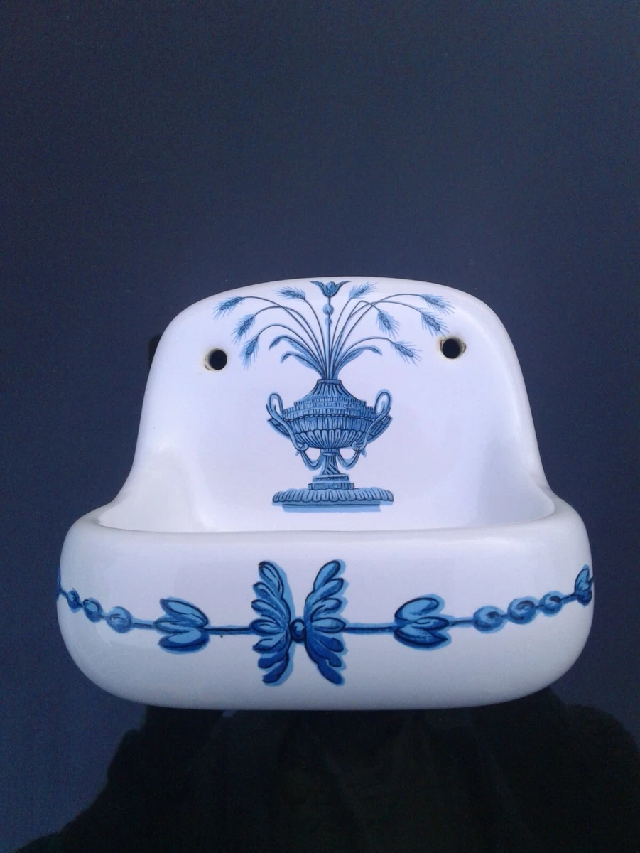 Porte-savon Vintage En Porcelaine Blanche Style Art Déco - Occasion En Bon état, Décoration Salle De Bain Rétro