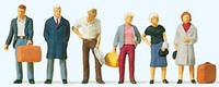 Preiser 10504 Stehende Reisende 6 Figuren H0 1:87 Neu + Ovp