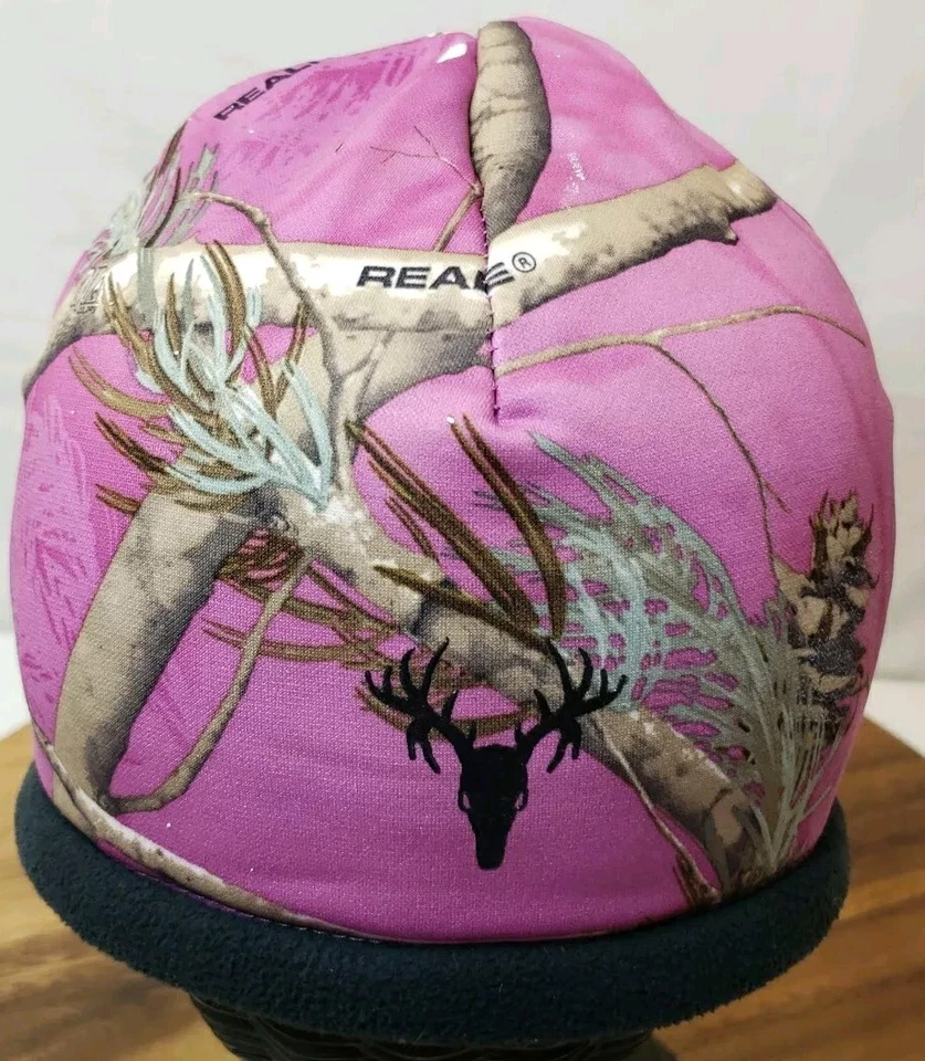 Realtree Winter Hat Beanie Pink Hot Shot One Size womens - Image 3 of 4