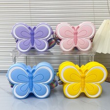 Kid s Small PVC Butterfly Shape Zipper Crossbody Bag