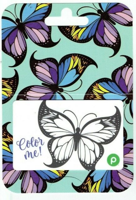 PUBLIX Gift Card - Butterfly - Color Me - Grocery Store - Collectible - No Value PUBLIX Gift Card - Butterfly - Color Me - Grocery Store - Collectible - No Value