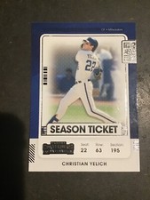 2021 Contenders Baseball Christian Yelich Base Card Milwaukee Brewers 