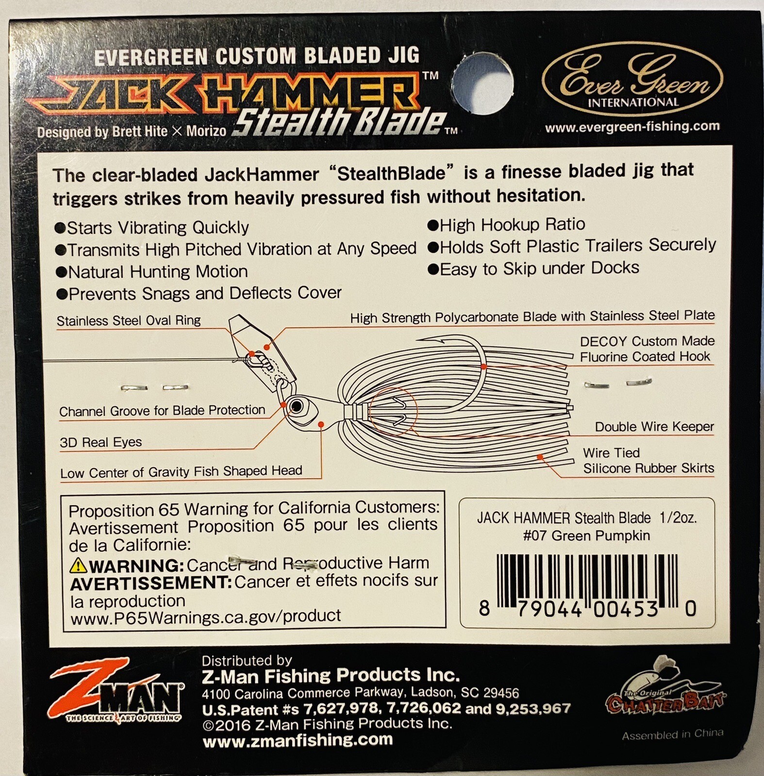 Lot Of 2 Z-Man Jack Hammer Bladed Jig Chatterbait - Image 5