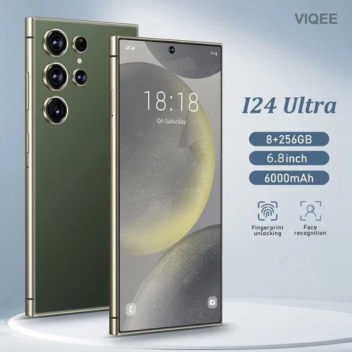 I24 Ultra Android 13 Smartphone - 6.8"HD Display 6000mAh Battery 8GB+256GB