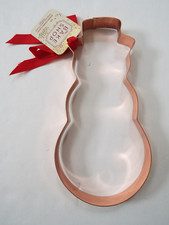 The Bake Shop Jumbo Christmas Cookie Cutter Snowman Copper Stainless Steel 10"