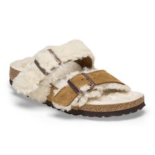 BIRKENSTOCK ARIZONA SHEARLING Clogs Mink Natural New