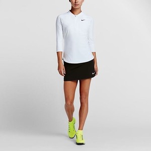 nike women's court dry half zip long sleeve tennis top