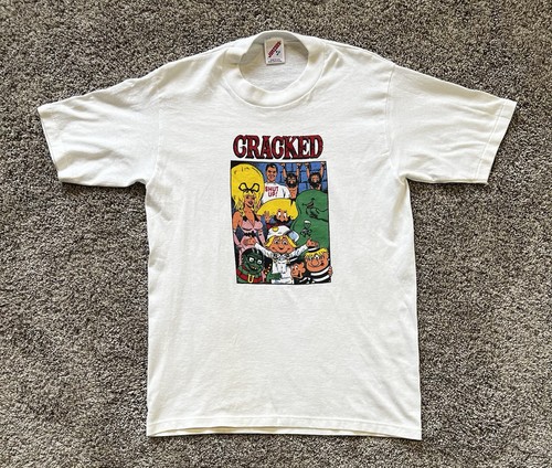 80S CRACKED MAGAZINE HUMOR FUNNY MAD TV TYPE T-SHIRT MEDIUM