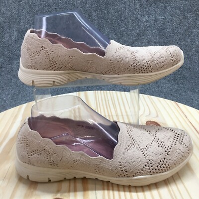 Skechers Shoes Womens 9.5 Seager My Look Casual Slip Ons Flats 158111 Light Pink