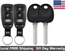 2x New Replacement Transponder Key Fob Remote For 2016-2020 Hyundai Elantra.