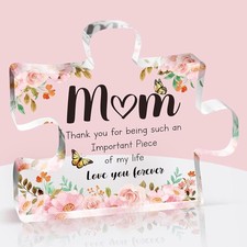 Gifts for Mom Mom Birthday Gifts from Daughter Son Acrylic W/Wood stand B30