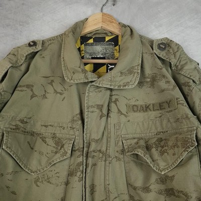 Oakley Jacket Mens Large Green Camo Field Coat Utility Military