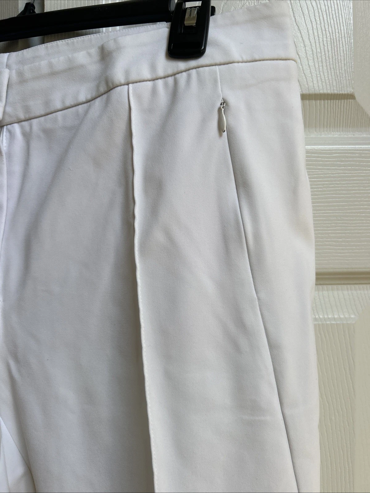 OFF WHITE Pantaloni eleganti Escada Off White US XL 42 pantaloni carriera bottoni alla caviglia
