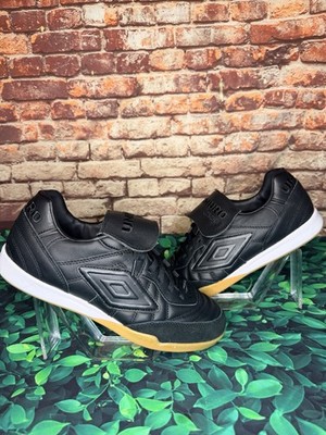 Umbro Speciali Pro IC 98 V22 Indoor Soccer Shoes Black Leather Men's Size 9.5