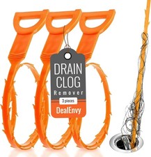 Drain Snake Hair Drain Clog Remover - 3 Pack Shower Snake Sink Unclogger Tool
