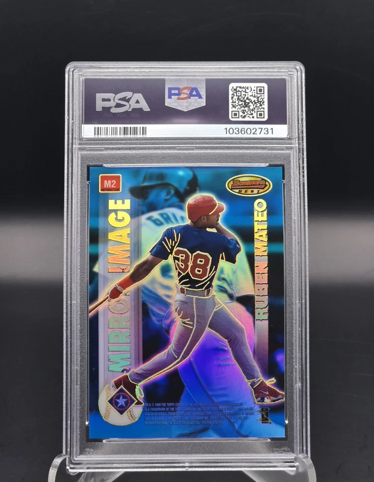 Bowmans Best Mirror Image Refractor 1999 Ken Griffey Jr/Mateo PSA 9 Mariners Foto 2 de 4