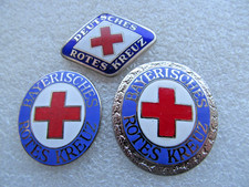 3 x alte Abzeichen - Bayerisches Rotes Kreuz - Schwesternbrosche Brosche