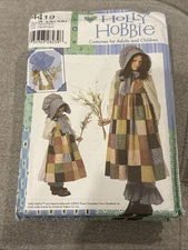 Simplicity 4419 Holly Hobbie Costume Pattern Adults & Children Prairie UNCUT S-L