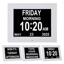 8 Inch Digital Dementia Clock for Seniors, Large Calendar with Day Date Week...